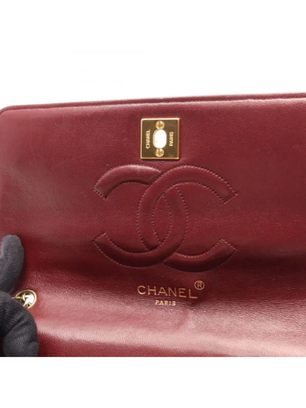 Chanel Shoulder Bag Mademoiselle Black Lambskin Chain